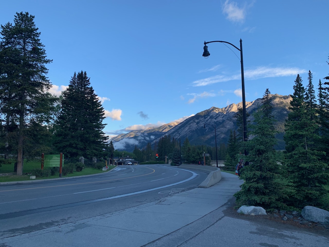 Pre-race looking toward Banff downtown.